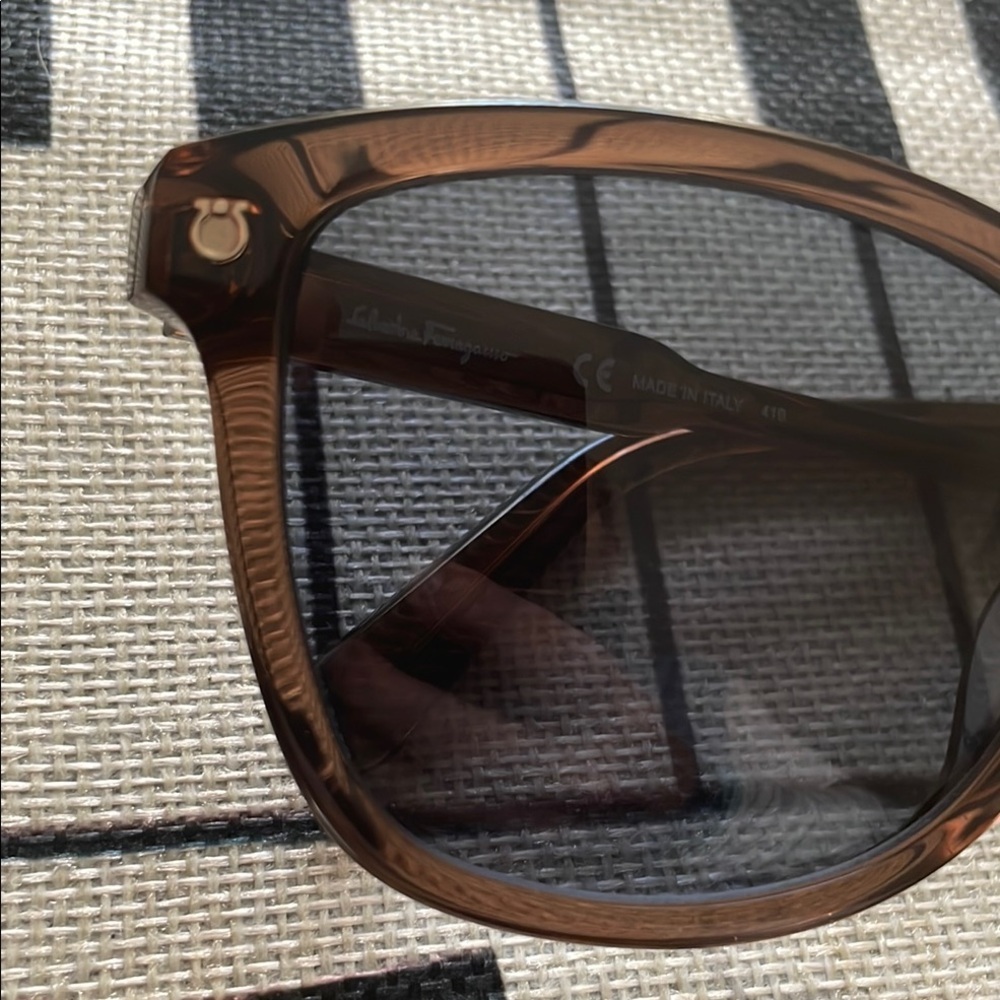 Salvatore Ferragamo Modified Rectangular Brown Ga… - image 2